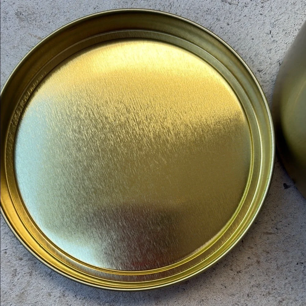 PKG 9 Gold Tin Containers - Craft Supply